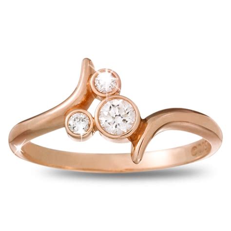 Diamond Mickey Mouse Icon Bypass Ring 14k Rose Gold Shopdisney