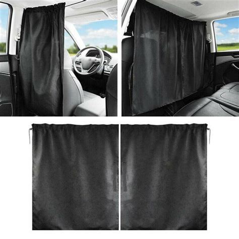 2pcs Car Divider Curtains Sun Shades Windo W Covers For Privacy Travel