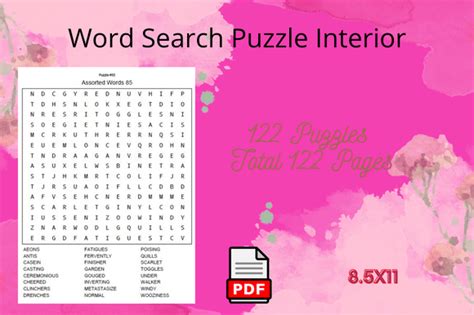 Word Search For Adults Interior Graphic By Prottayon · Creative Fabrica