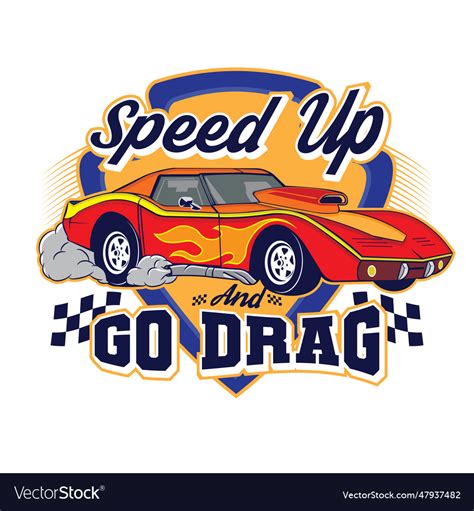 Drag car racing design Royalty Free Vector Image