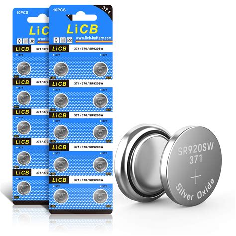 LiCB 20 Stück SR920SW Batterien Uhrenbatterie, 371 V371 AG6 Batterien ...