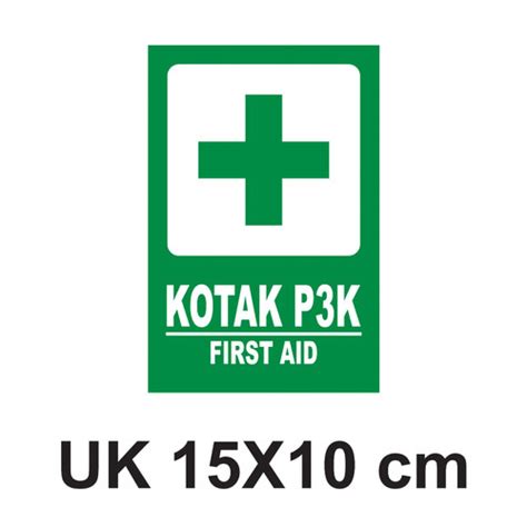 Jual Stiker Kotak P3k First Aid Uk 15x10cm Jakarta Pusat