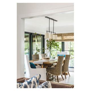 Lake Norman Indoor Outdoor Living Beach Style Dining Room