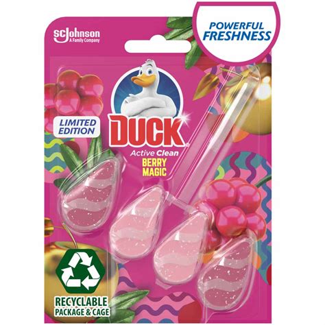 Duck Active Clean Berry Magic Toilet Rim Block Wilko