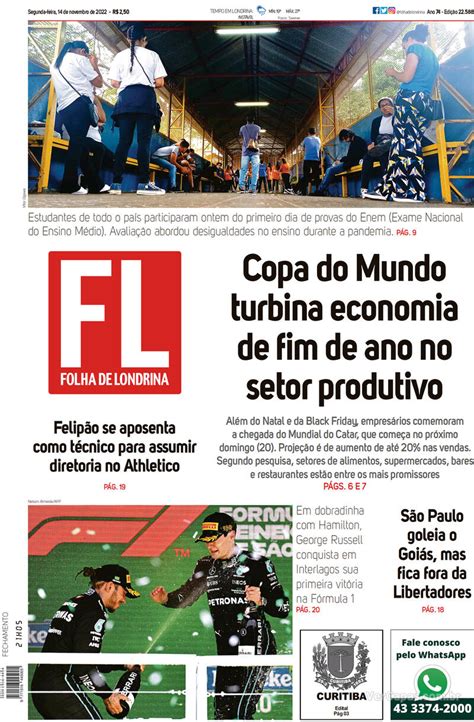 Capa Folha Londrina Terça18 De Outubro De 2022