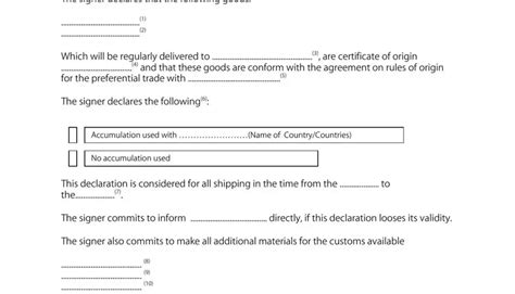 Long Term Supplier Declaration PDF Form FormsPal