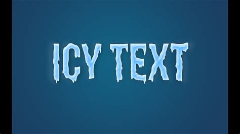 Photoshop Tutorial Make Icy Text Youtube