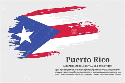 Puerto Rico Flag Grunge Brush And Poster Vector Stock Vector