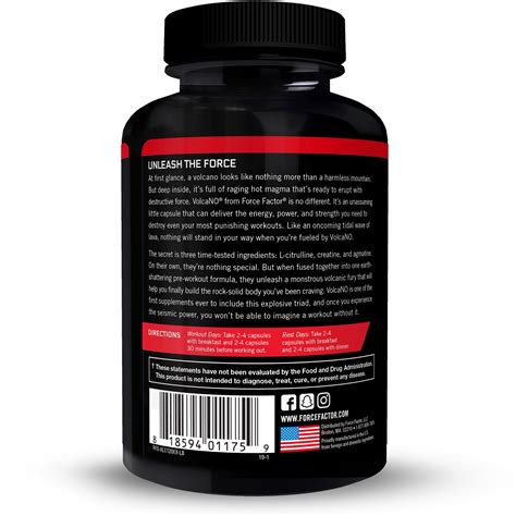 Volcano Pre Workout Nitric Oxide Booster Supplement For Men With