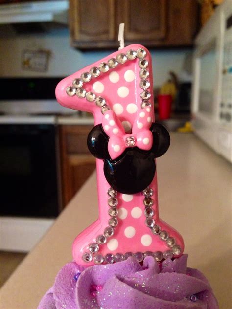 Inch Blingy Minnie Mouse Birthday Candle Any Number Or Etsy