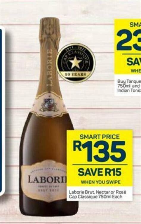 Laborie Brut Nectar Or Rose Cap Classique 750ml Each Offer At Pick N