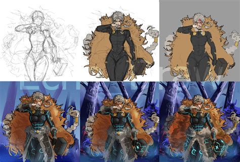 Echo_Draws (Comms open) on Twitter: "some process work for an ...