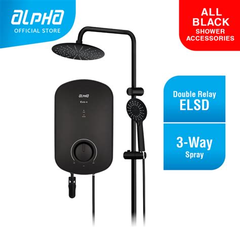 Alpha Evo E Rain Shower Instant Water Heater Non Pump Lazada