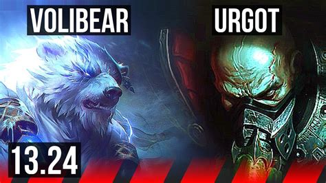 Volibear Vs Urgot Top Solo Kills Kr Master Youtube