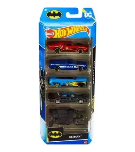 Hot Wheels Pacote 5 Carrinhos Batman Dc Mattel