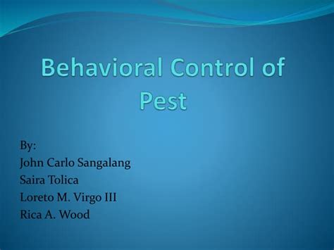 behavioral control pptx