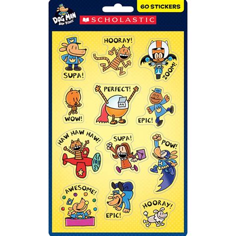 Dog Man Stickers - SC-862617 | Scholastic Teaching Resources | Stickers