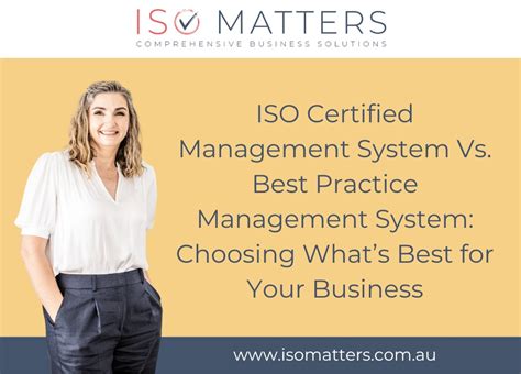 Iso Certified Management System Vs Best Practice Management System