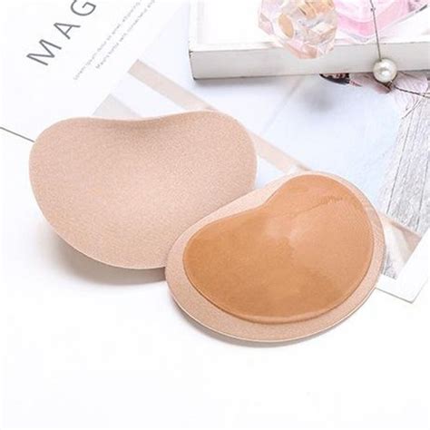 1 Paar Selbstklebende Schaumstoff Push Up BH Bikini Einlagen Halbrund