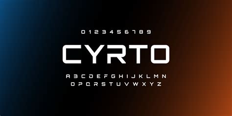 cyrto, Abstract technology space font and alphabet. techno and fashion ...