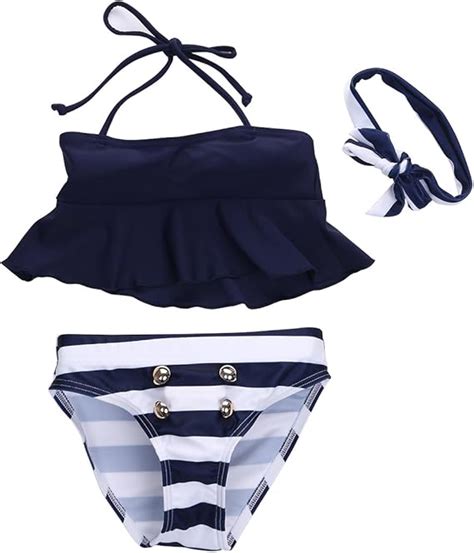 Conjunto De Bikini Para Ni A Piezas Con Tirantes Halter Parte