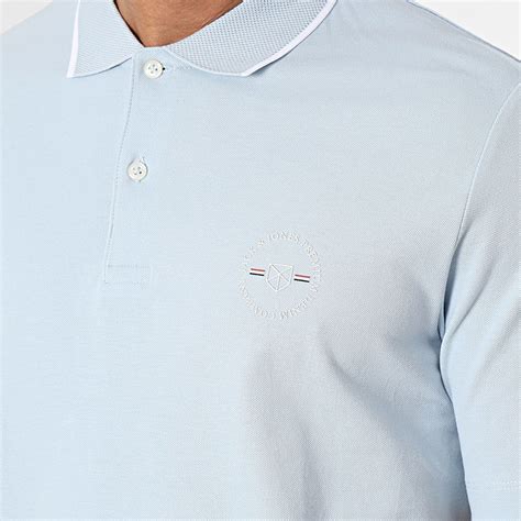 Jack And Jones Polo Manches Courtes Shield Bleu Clair