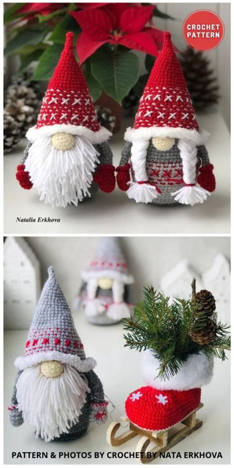 8 Beautiful Crochet Christmas Gnome Patterns Crafting Happiness