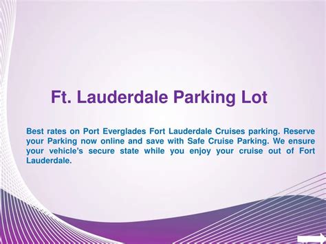 PPT - Port Everglades Parking PowerPoint Presentation, free download ...