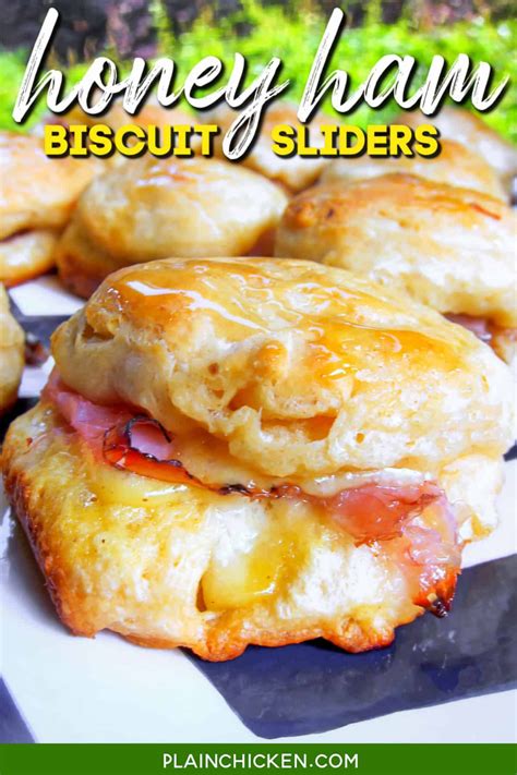 Honey Ham Biscuit Sliders Recipe Refrigerated Biscuits Stuffed With Ham Swiss Honey Mustard