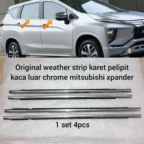 Jual Original Chrome Weather Strip Karet Pelipit Kaca Luar Mitsubishi