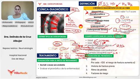 Osteoporosis Repaso Te Rico Reumatolog A Villamedic Enam Youtube