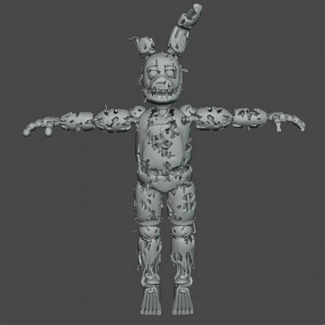 3d File Five Nights At Freddys Springtrap Files For Cosplay Or Animatronics 🎃 ・3d Print Design