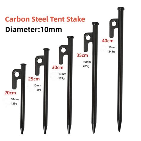 Mm Tent Stakes Heavy Duty Steel Tent Pegs For Camping Upgraded