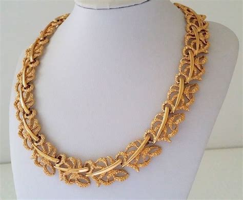 Monet Textured Link Gold Plated Necklace Catawiki