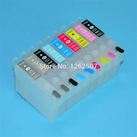 For Epson Stylus Photo R2880 Refillable Ink Cartridge For Epson T0961 T0969 Empty Cartridge 9