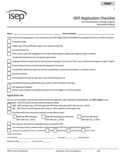 Fillable Online International Usp Ac ISEP Application Checklist USP