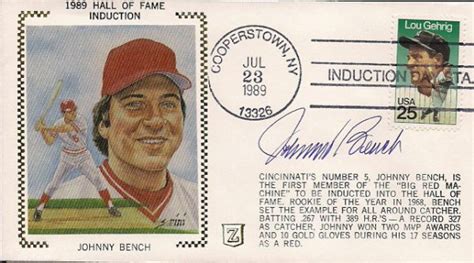 Johnny Bench Autographed Memorabilia Signed Photo Jersey