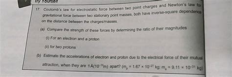 Try Yourselt 17 Coulomb S Law Electrostatic Force S Law Electrostatic