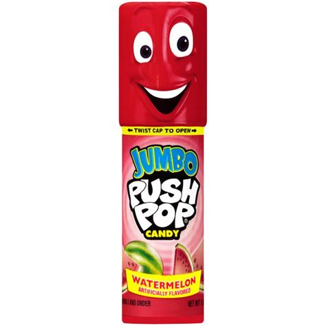 Push Pop Jumbo Individually Wrapped Candy Lollipop Suckers Assorted