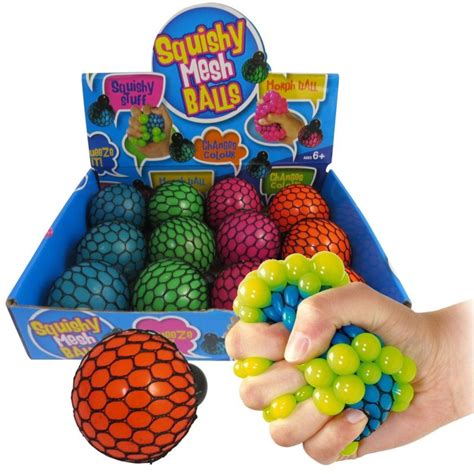 Squishy Mesh Ball Colorida Neon Fidget Toy Utimix Importadora