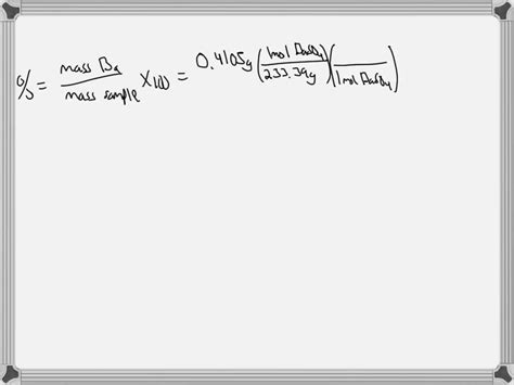 Solved A Sample Of G Of An Unknown Compound Containing Barium