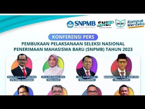 Konferensi Pers Pembukaan Snpmb Youtube