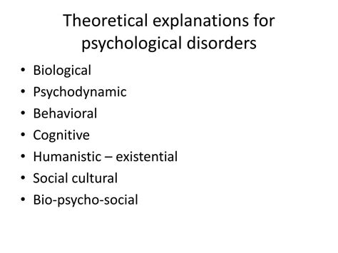 PPT - Psychological disorders PowerPoint Presentation, free download ...