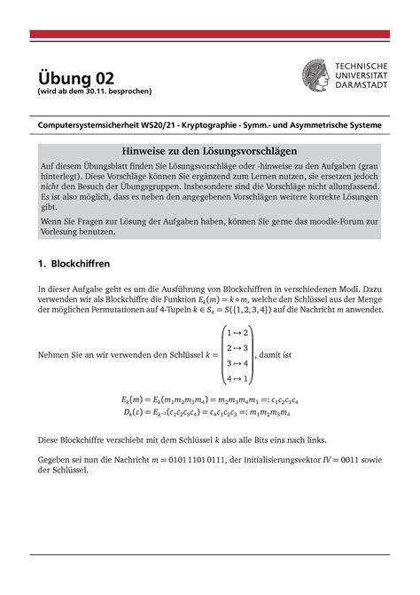 Uebung Musterl Sung Von Wise Bung Wird Ab Dem