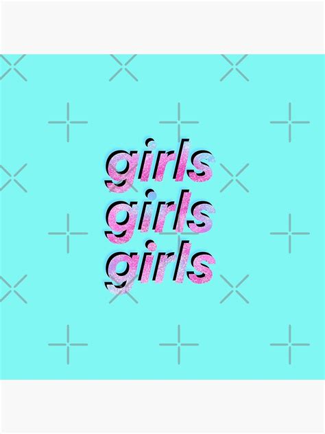 Girls Girls Girls Baddie Pink Blue Glitter Aesthetic Poster By Bmilan