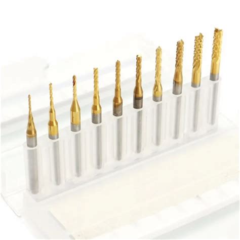 Daniu Pcs Mm Titanium Coated Pcb Drill Bits Engraving Milling