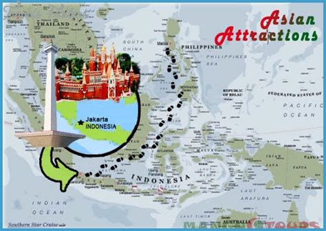 Jakarta Map Tourist Attractions - TravelsFinders.Com