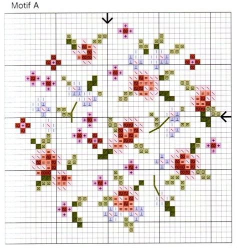 A Cross Stitch Pattern With Red Flowers On The Bottom And Green Stems