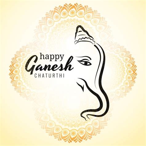 Ganesh Chaturthi Greetings Vector PNG Images, Happy Ganesh Chaturthi ...