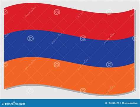 Waving Flag Of Armenia Vector Graphic Waving Armenian Flag